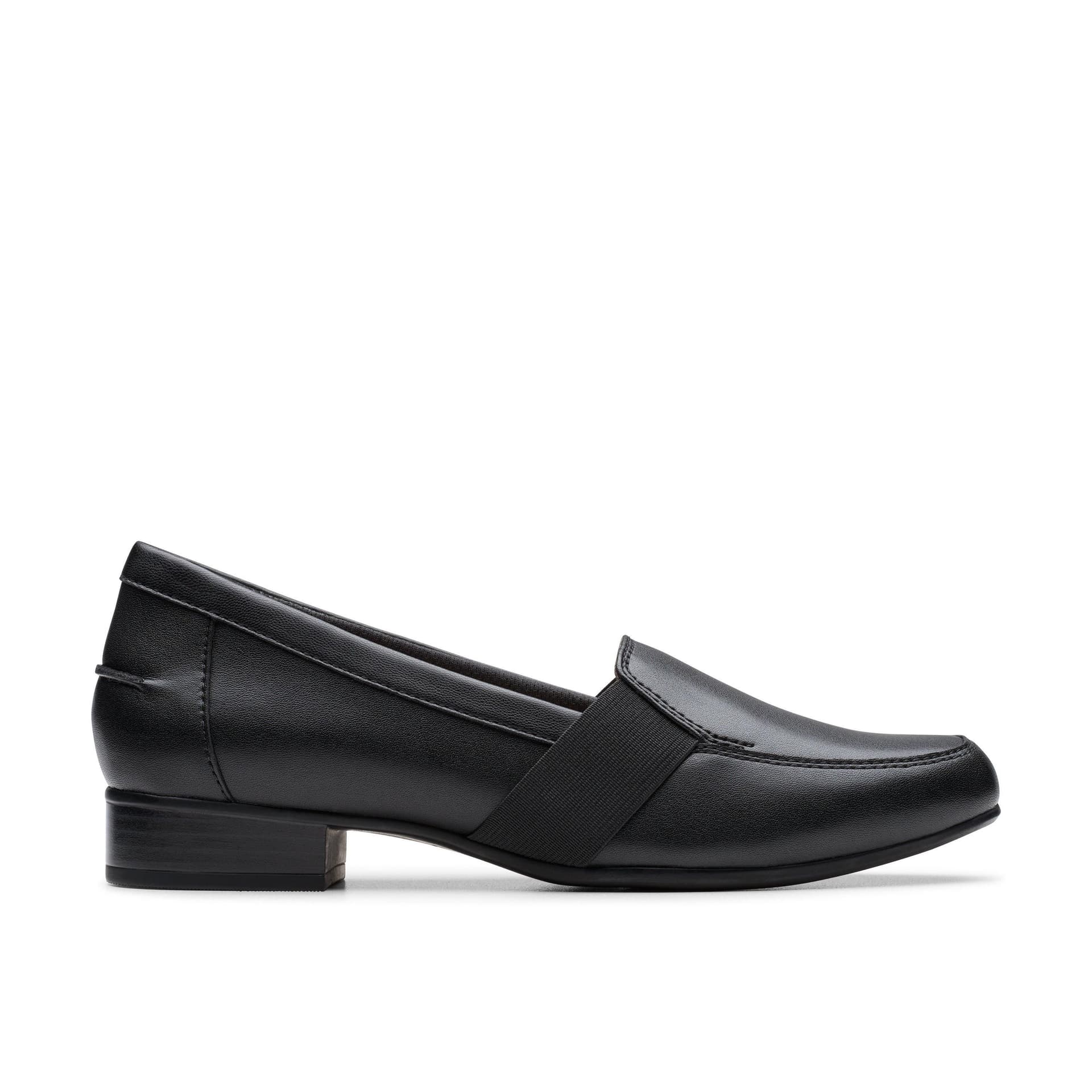Clarks Clarks Women's Juliet Beat Black Leather Loafers, Slip Ons
