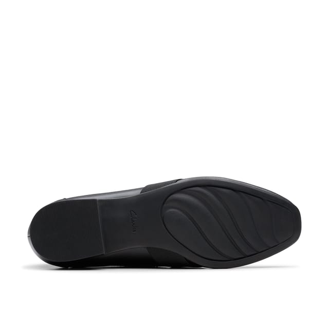 Clarks Clarks Women's Juliet Beat Black Leather Loafers, Slip Ons - 3