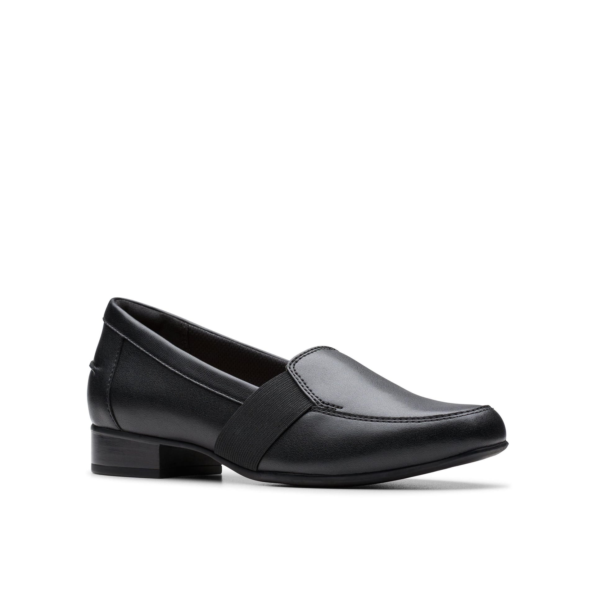 Clarks Clarks Women's Juliet Beat Black Leather Loafers, Slip Ons - 4