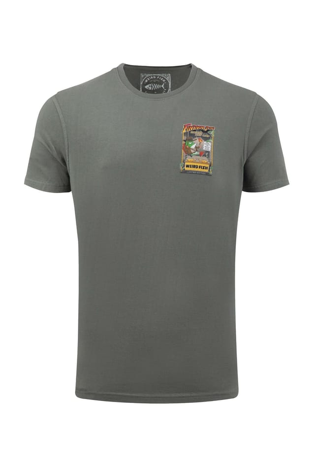Weird Fish Weird Fish Men's Findiana Jones Artist T-Shirt in Mid Grey - 2