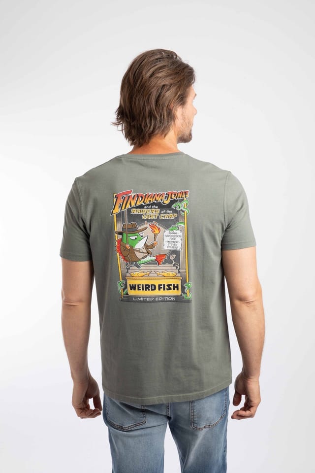 Weird Fish Weird Fish Men's Findiana Jones Artist T-Shirt in Mid Grey - 3