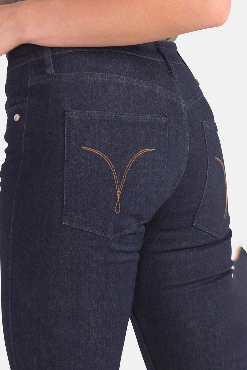 Monkee Genes Monkee Genes Women's Super Skinny Mid-Rise Denim Jeans in Dark Indigo - 4