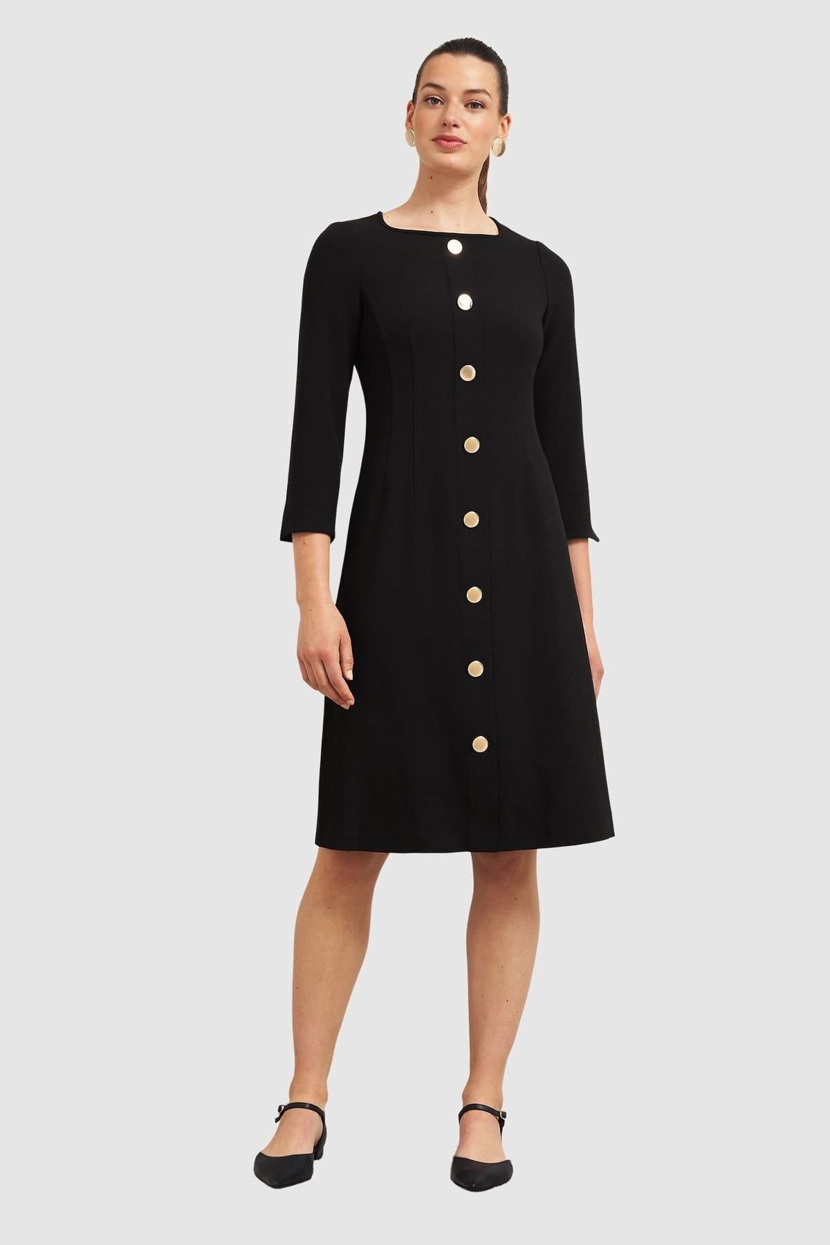 Hobbs London Hobbs London Women's Marsha Button Front Dress in Black