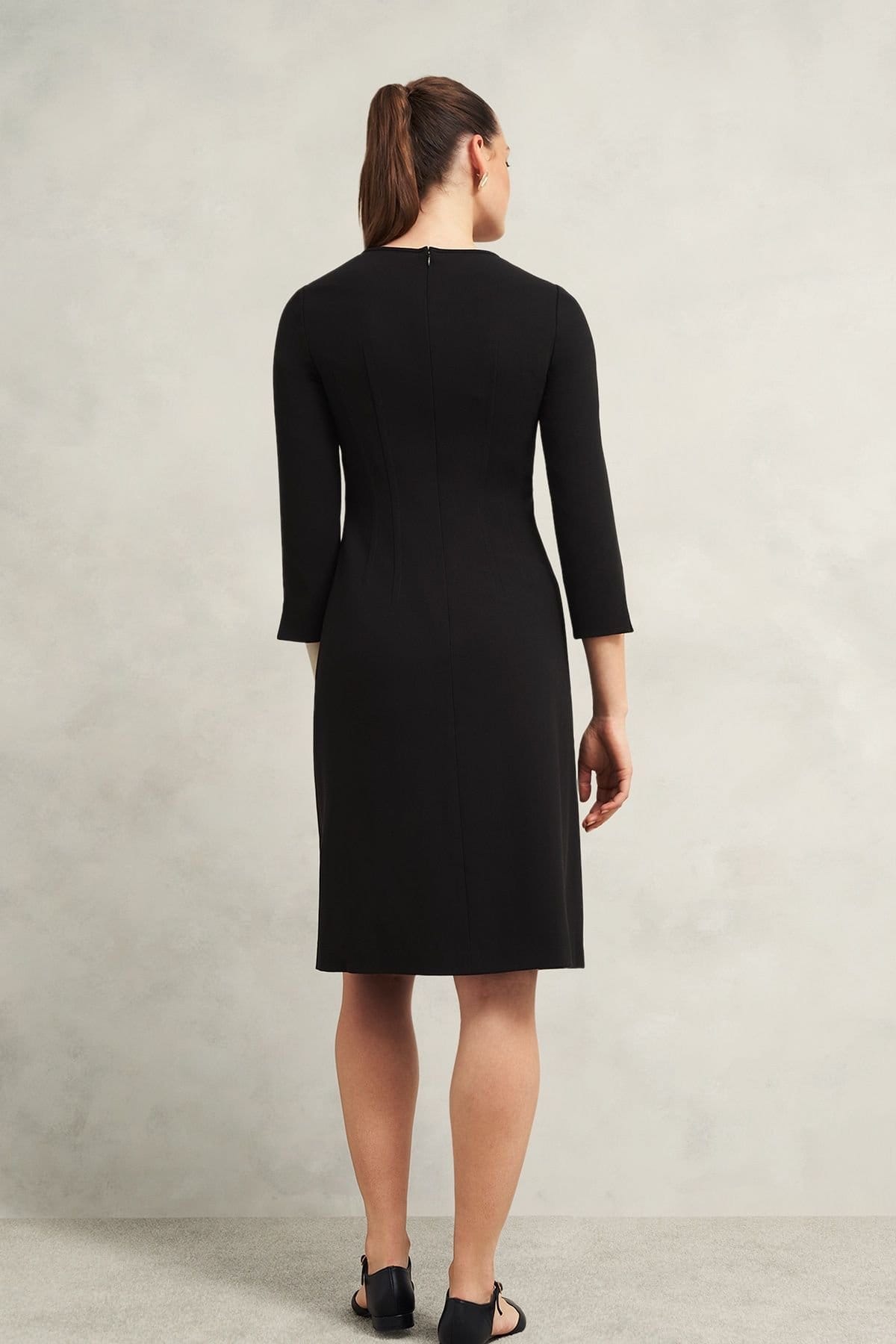 Hobbs London Hobbs London Women's Marsha Button Front Dress in Black - 4