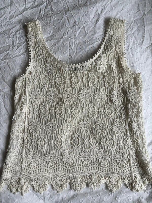 New Look New Look Crochet Sleeveless Top Size M
