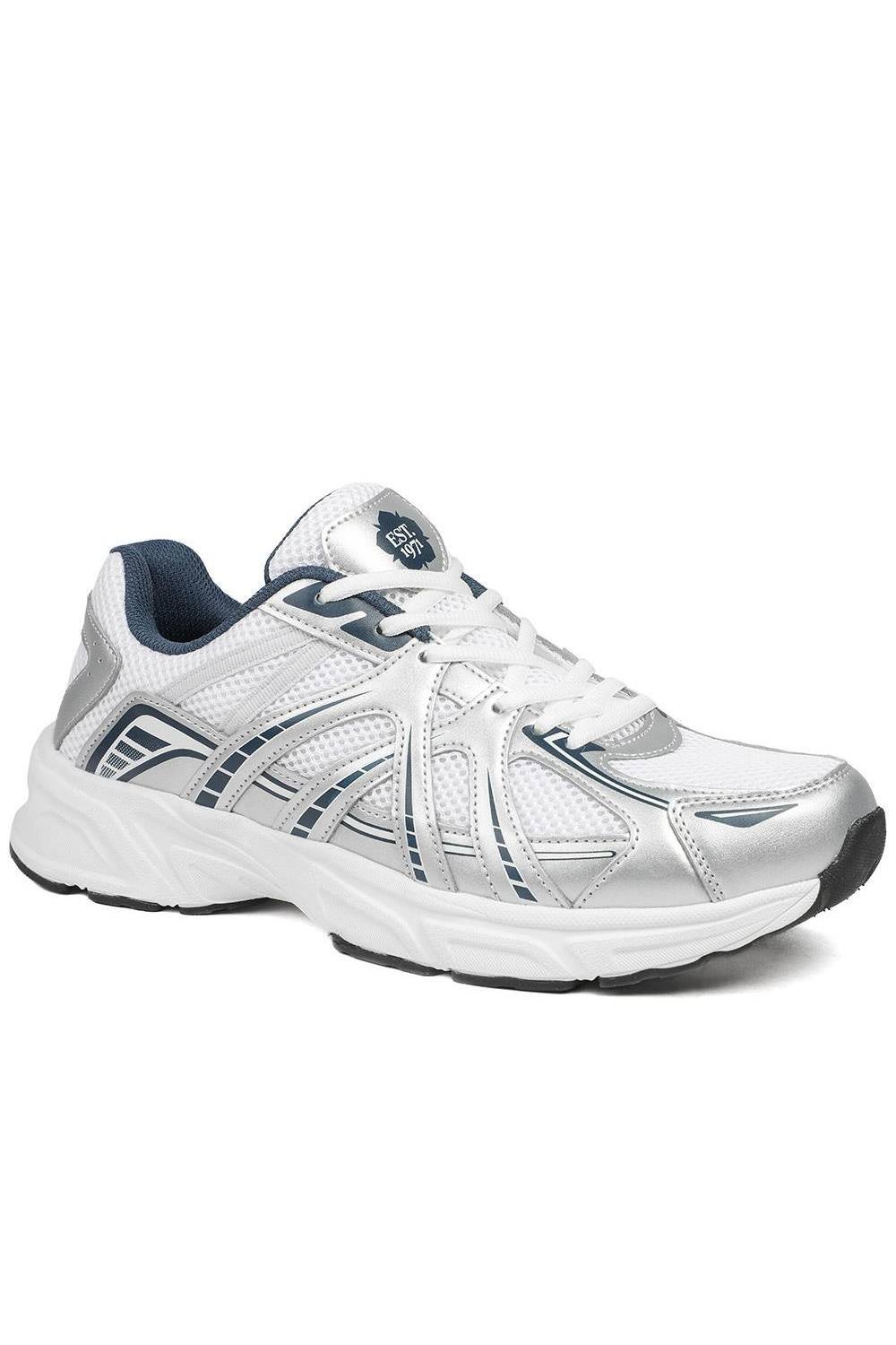 Pavers Pavers Men's Lace Up Sport Trainers in White - 4