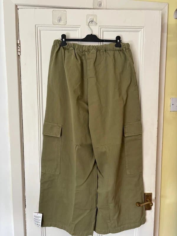 ASOS Khaki ASOS Design utility washed cargo pants trousers - size 14 - new