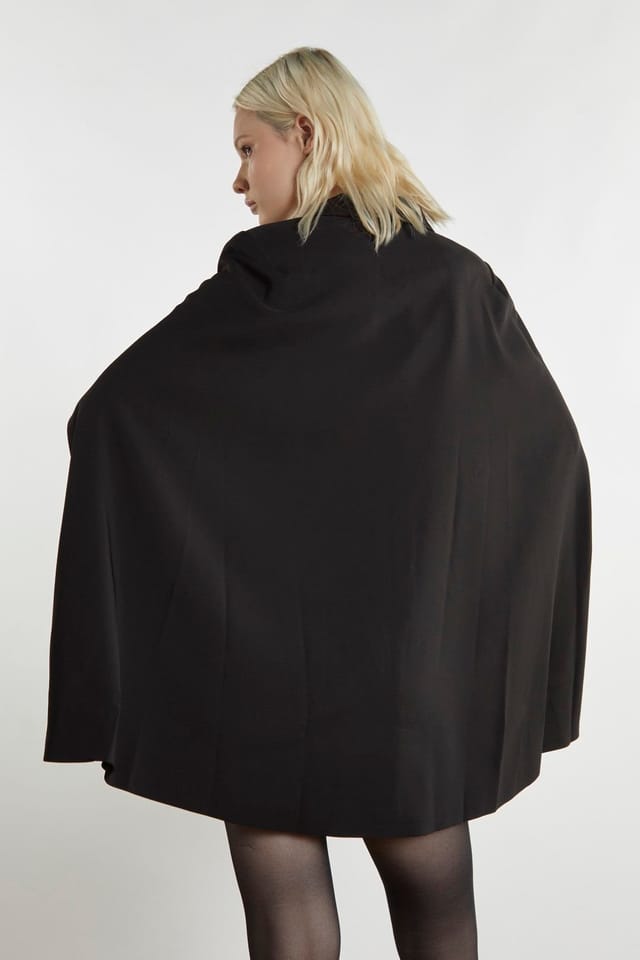 Shnoo Shnoo Women's Blazer-Cape Mini-Dress in Black - 2