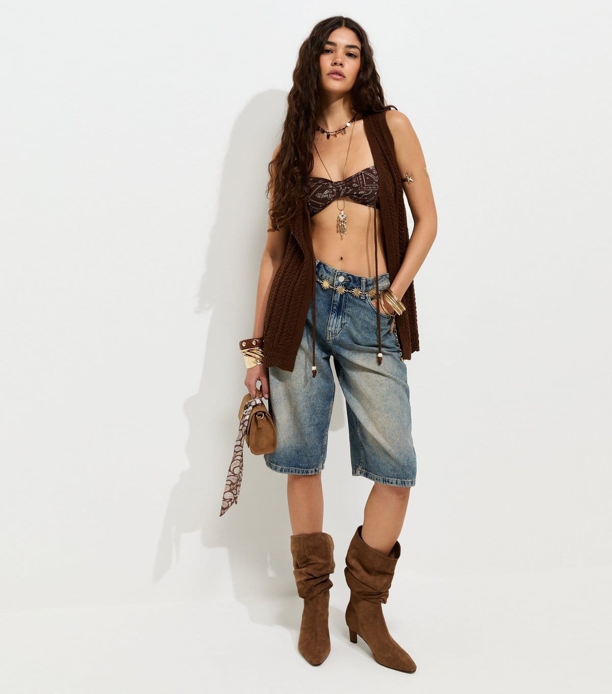New Look Gold Sunshine Charm Chain Belt New Look - 4