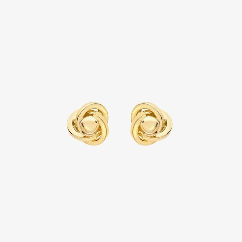 T.H.Baker T.H.Baker Gold 9ct Yellow Gold Knot & Ball Stud Earrings