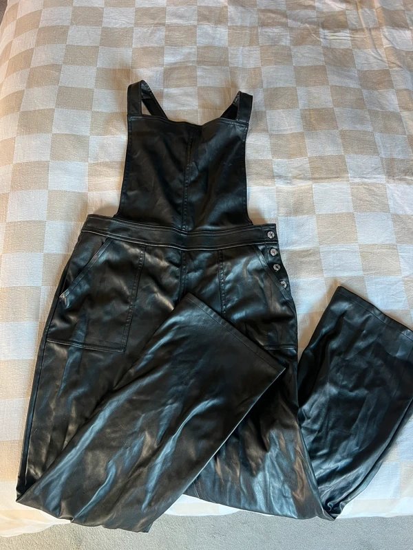 Never Fully Dressed Never Fully Dressed leather dungarees - 1