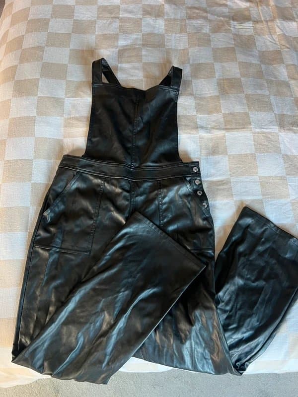 Never Fully Dressed Never Fully Dressed leather dungarees