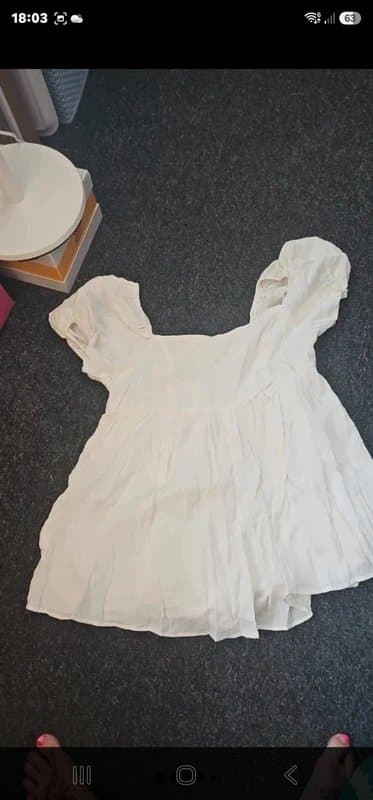 ASOS Asos size 20 22 ivory smock playsuit jumpsuit romper boiler babydoll sun summer holiday flippy