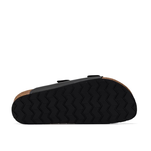 Clarks Clarks Men's Sidmouth Strap Black Leather Sliders - 3