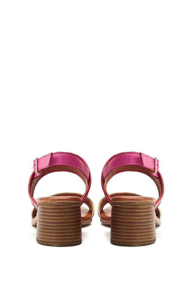 Moda In Pelle Moda In Pelle Women's 'Luzula' Leather Heeled Sandals in Pink - 3
