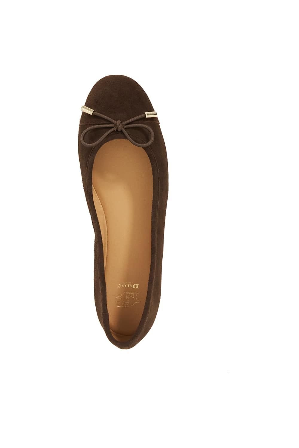 Dune London Dune London Women's 'Highest' Suede Ballet Pumps in Brown - 4