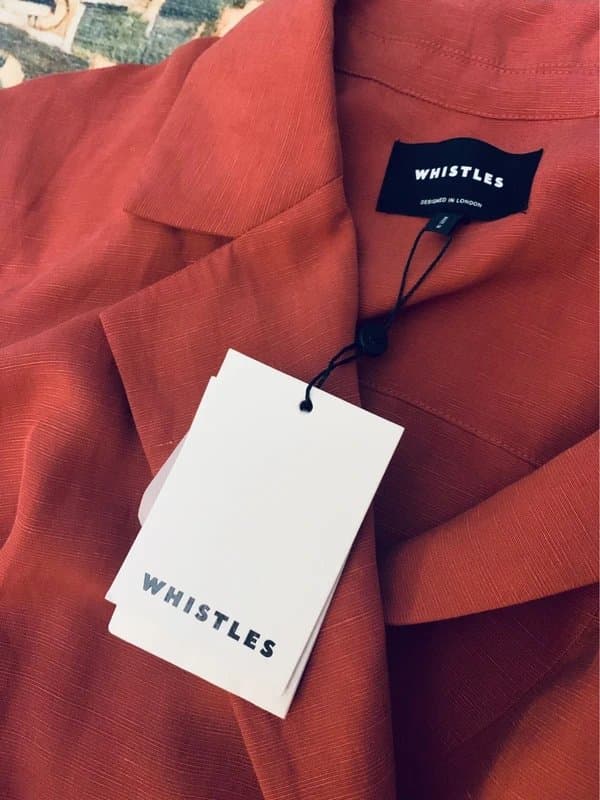 Whistles Whistles Rose Relaxed Linen Blend Jumpsuit UK8