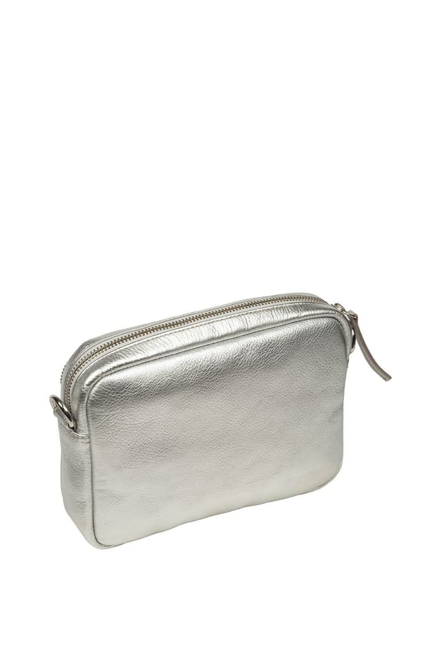 Pure Luxuries London Pure Luxuries London Women's 'Eris' Leather Cross Body Bag in Silver - 2