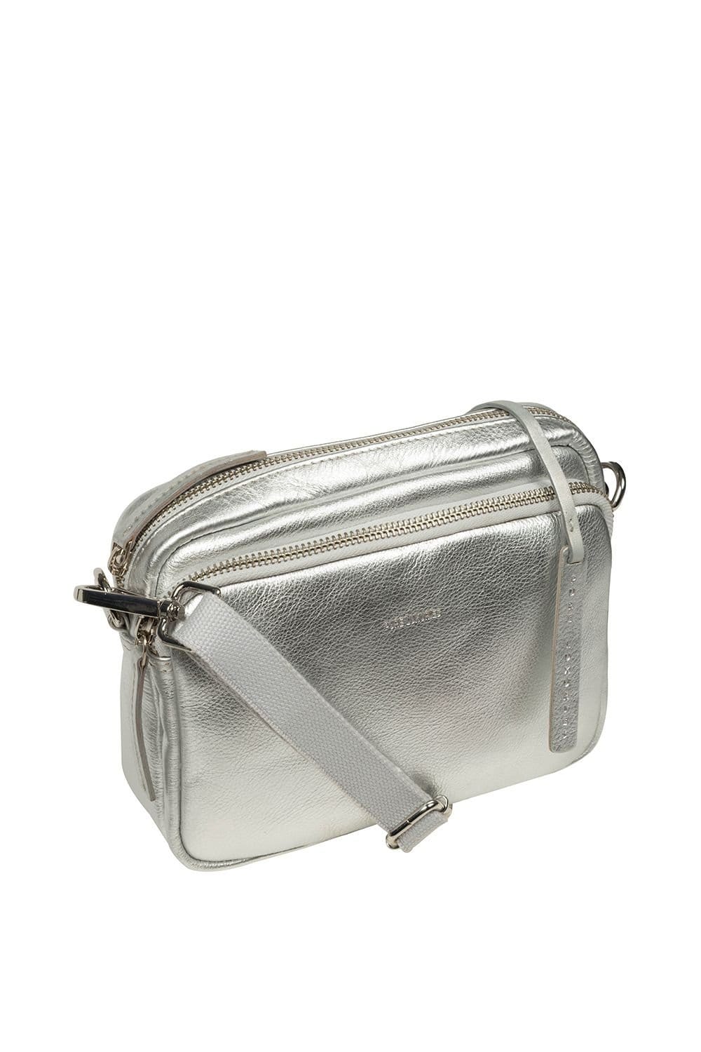 Pure Luxuries London Pure Luxuries London Women's 'Eris' Leather Cross Body Bag in Silver - 4