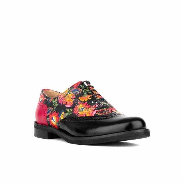 Embassy London Embassy London Women's Vivienne - Black & Red Flowers - 2