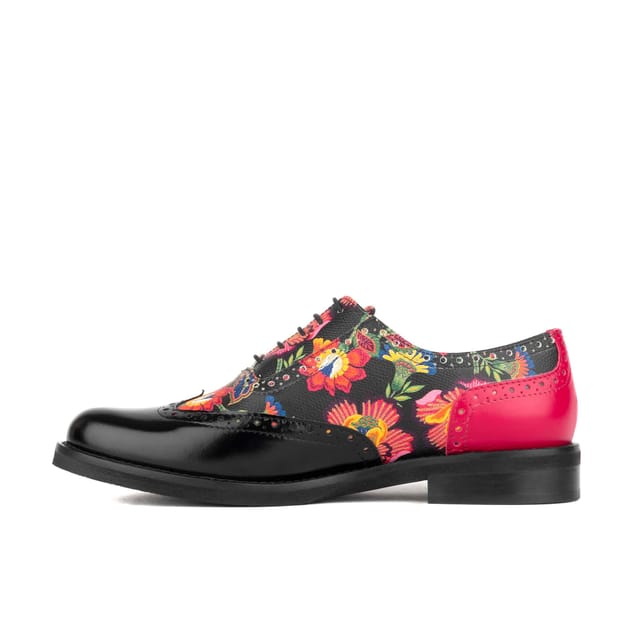 Embassy London Embassy London Women's Vivienne - Black & Red Flowers - 3