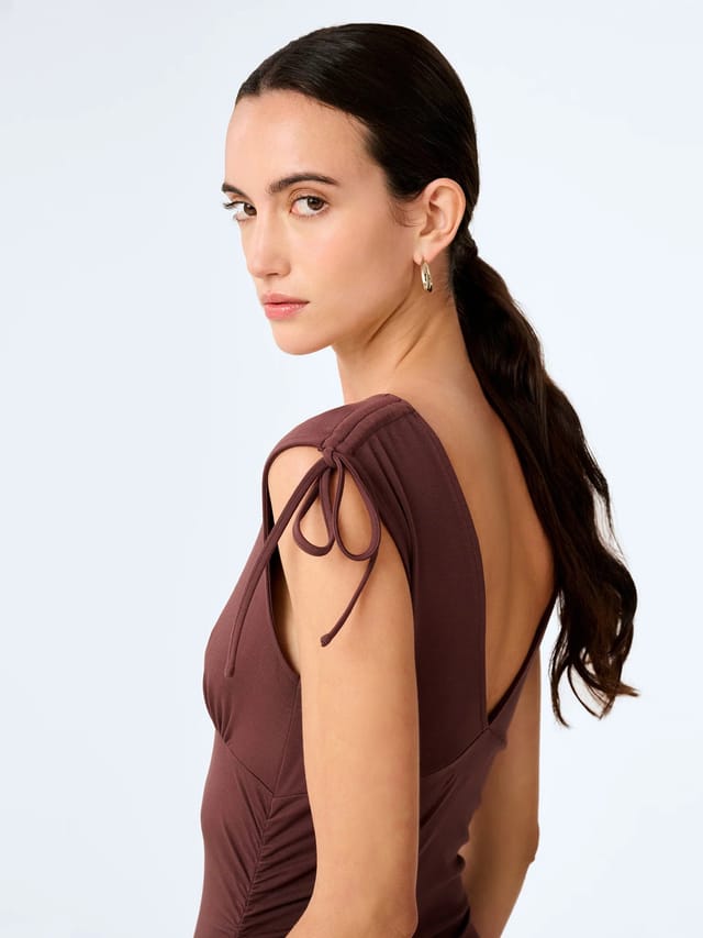 OMNES Zaneta Dress in Brown - 2