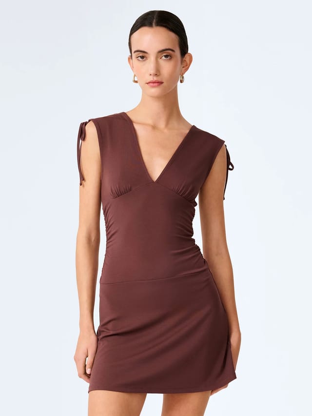 OMNES Zaneta Dress in Brown - 3