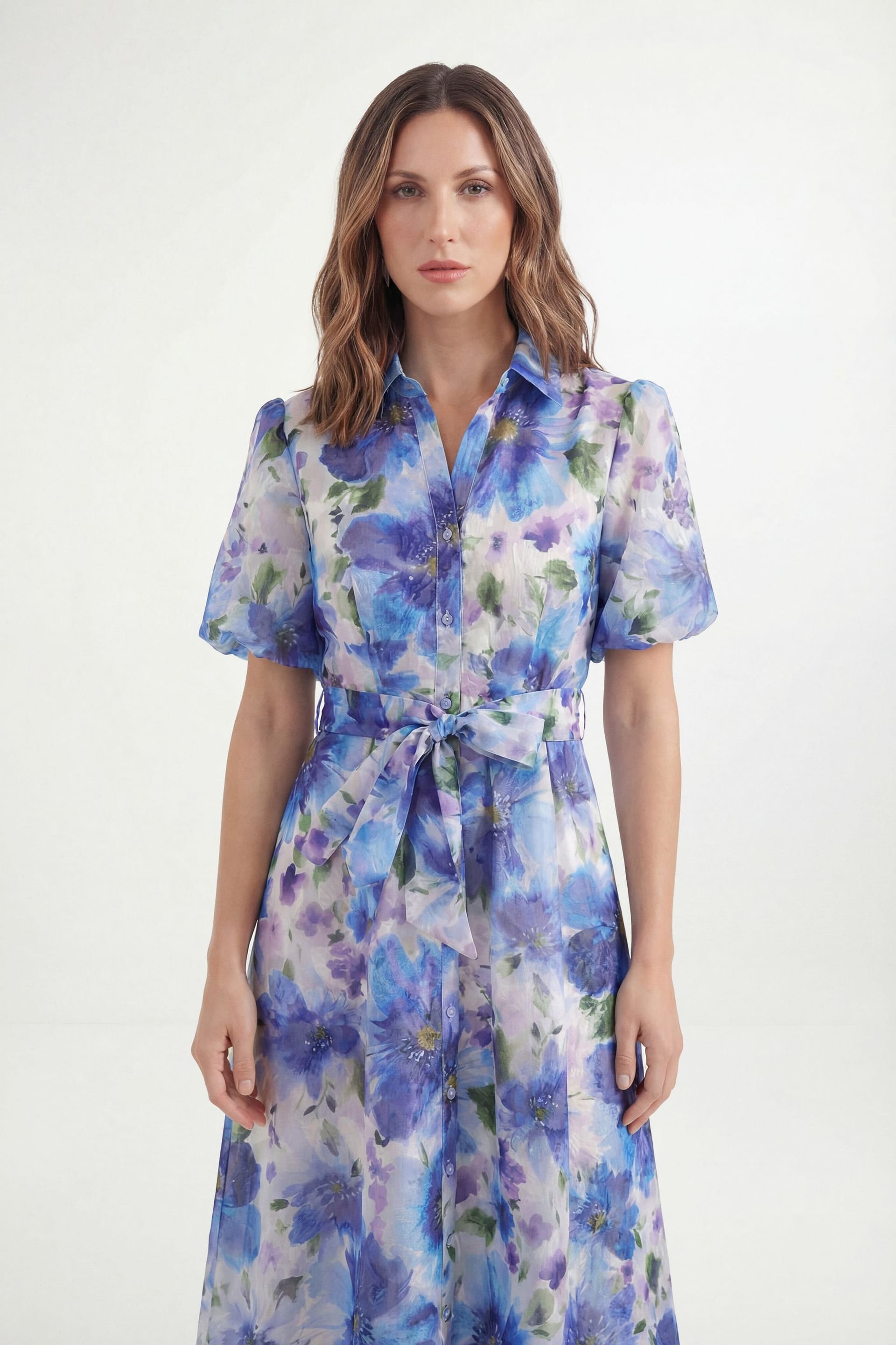 Wallis Wallis Women's Petite Floral Burn Out Shirt Dress in Ivory - 4