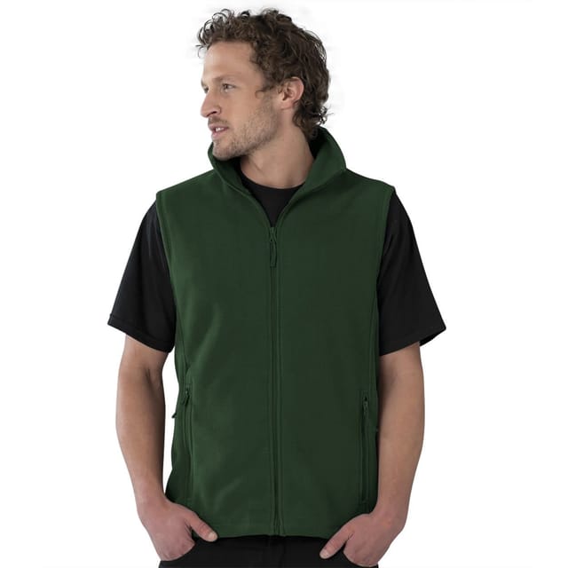 Russel Russel Men's Fleece Gilet Jacket Bodywarmer in Bottle Green - 2