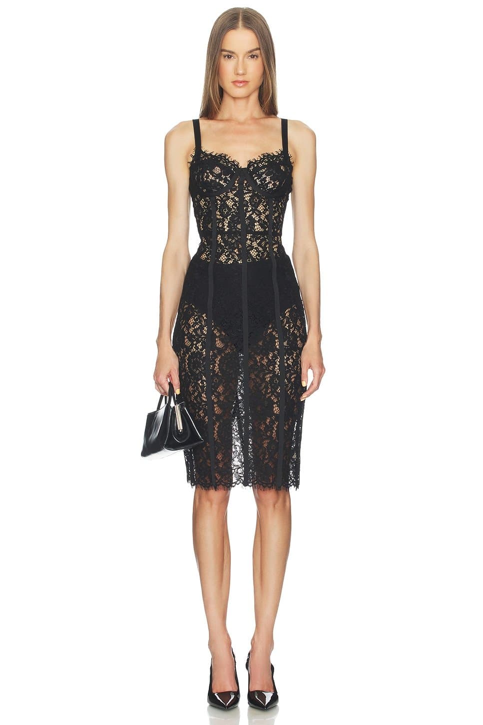 revolve Jennifer Lace Bustier Midi Dress