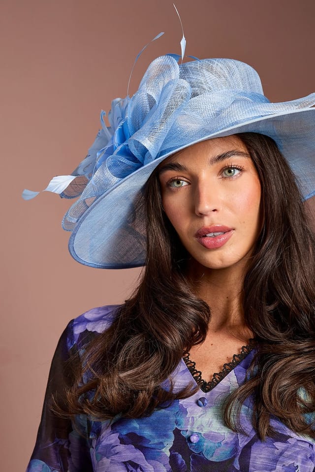 Coast Coast Women's Light Blue Large Floral Rose Hat - 2