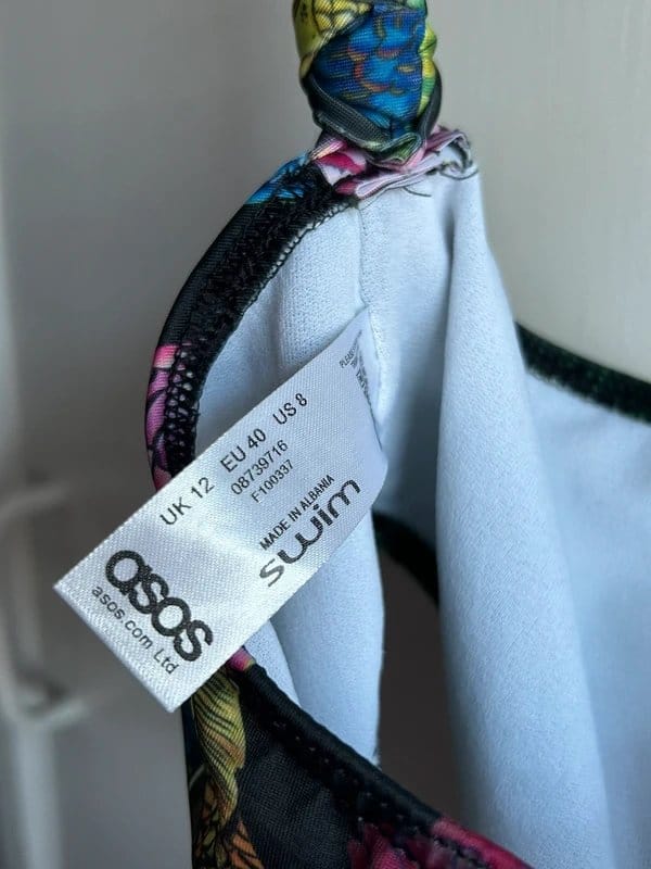 ASOS Multicoloured Backless Swimsuit