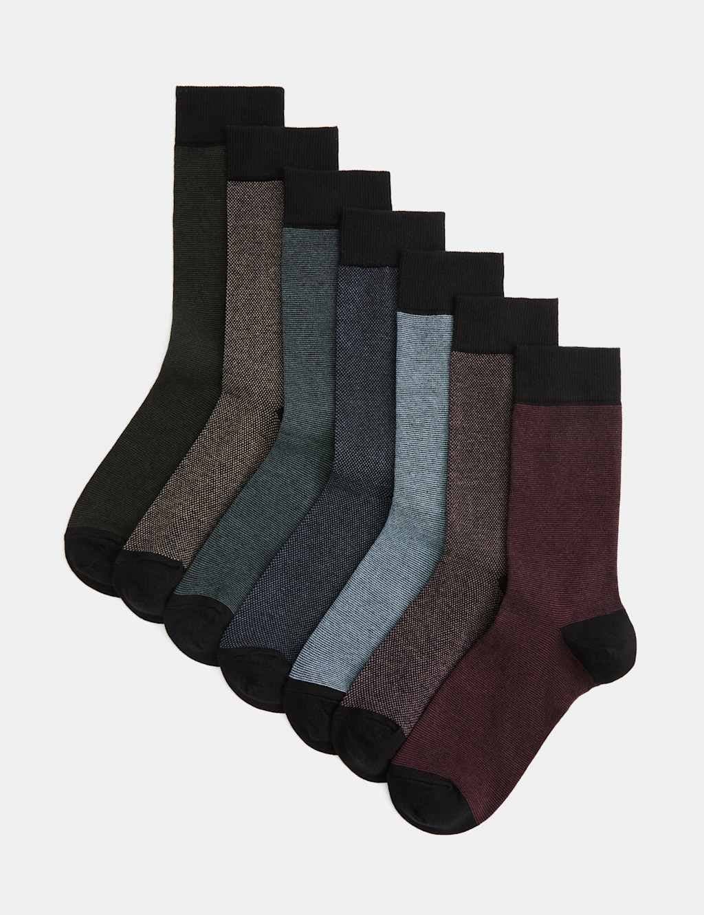 Marks & Spencer M&S 7 Pack Cool & Fresh™ Cotton Rich Socks Multi