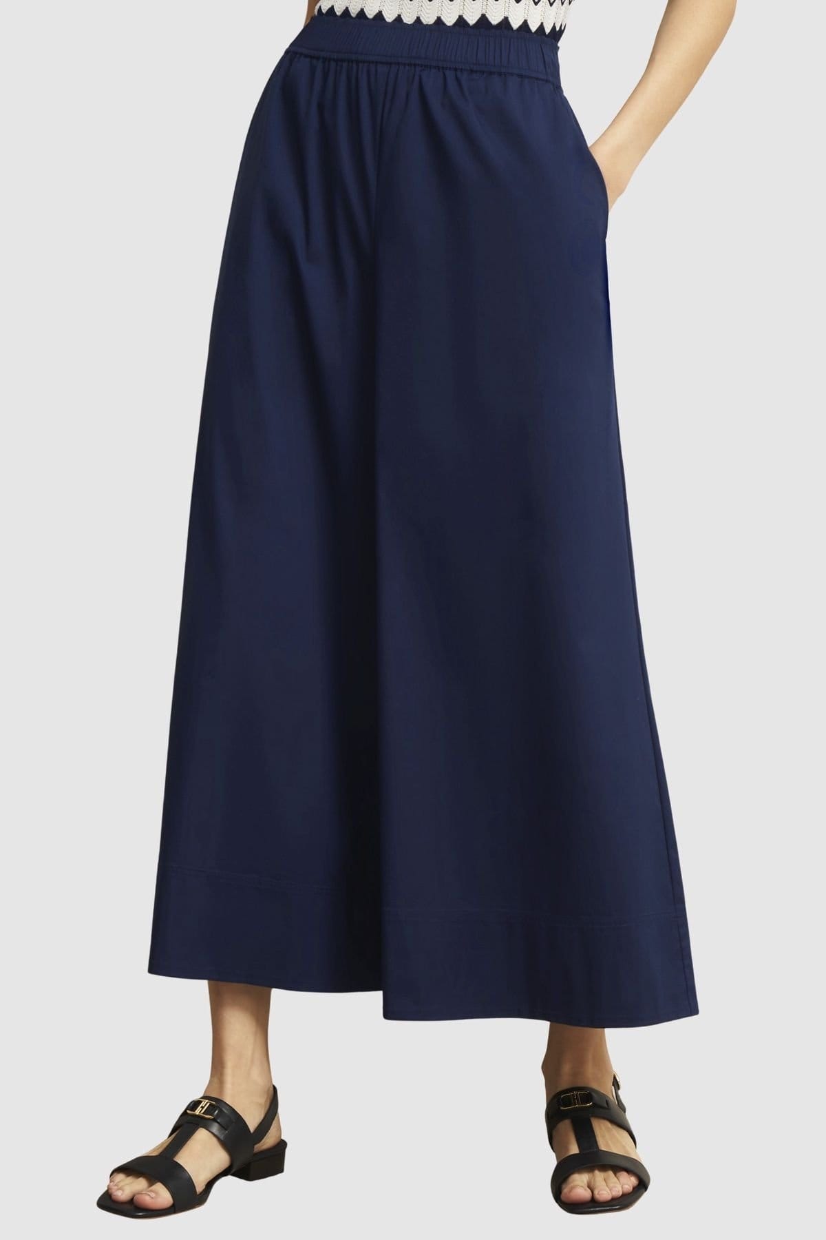 Hobbs London Dark Navy Wide Leg Culottes