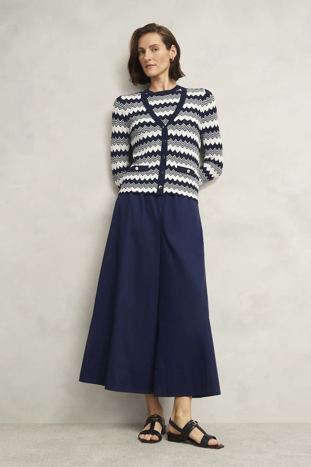 Hobbs London Hobbs London Women's Ranworth Wide Leg Culottes in Dark Navy - 3