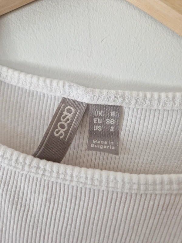 ASOS White Asos ribbed body