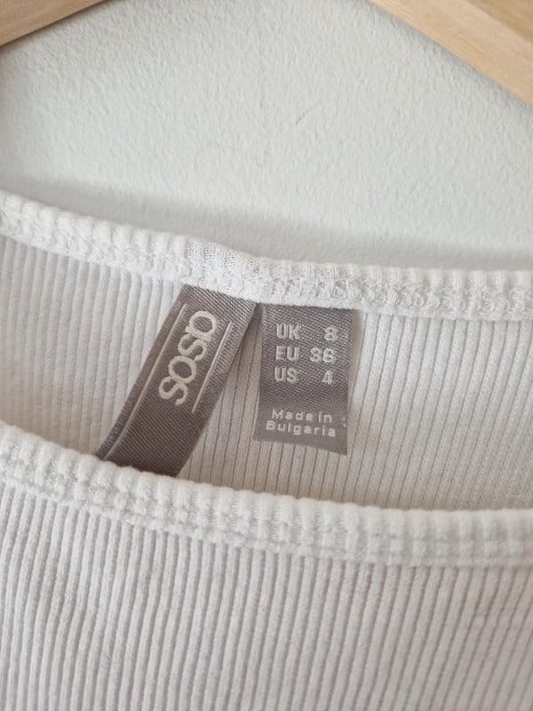ASOS White Asos ribbed body - 1