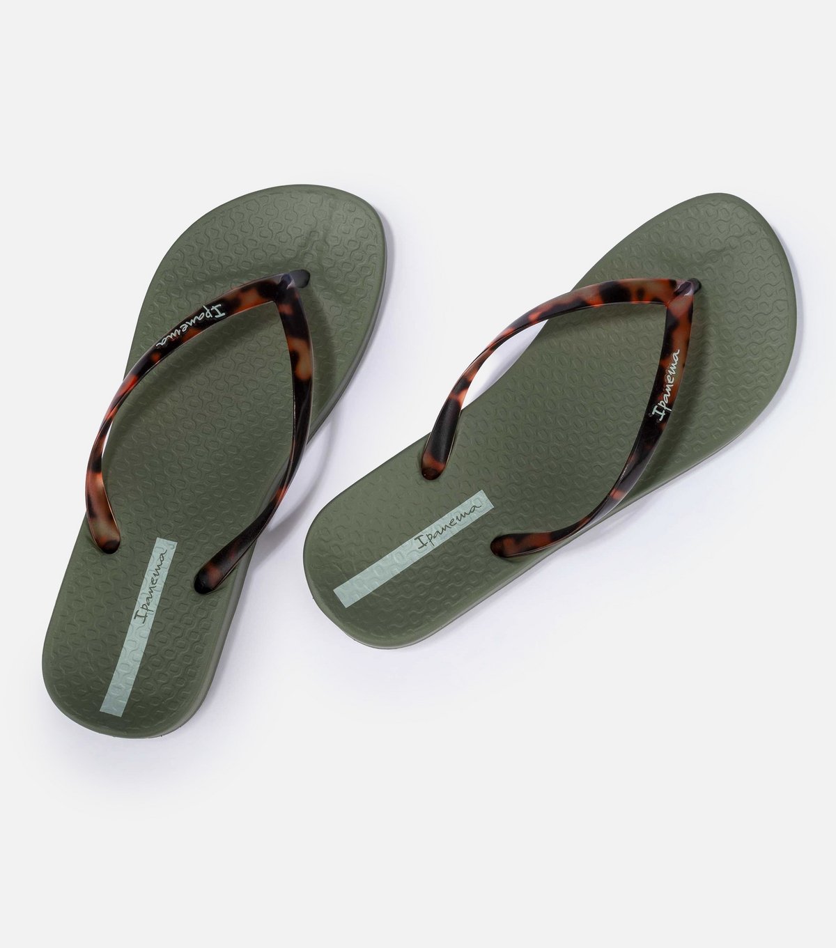 Ipanema Women's Khaki Tortoise Shell Flip Flops Ipanema New Look - 2