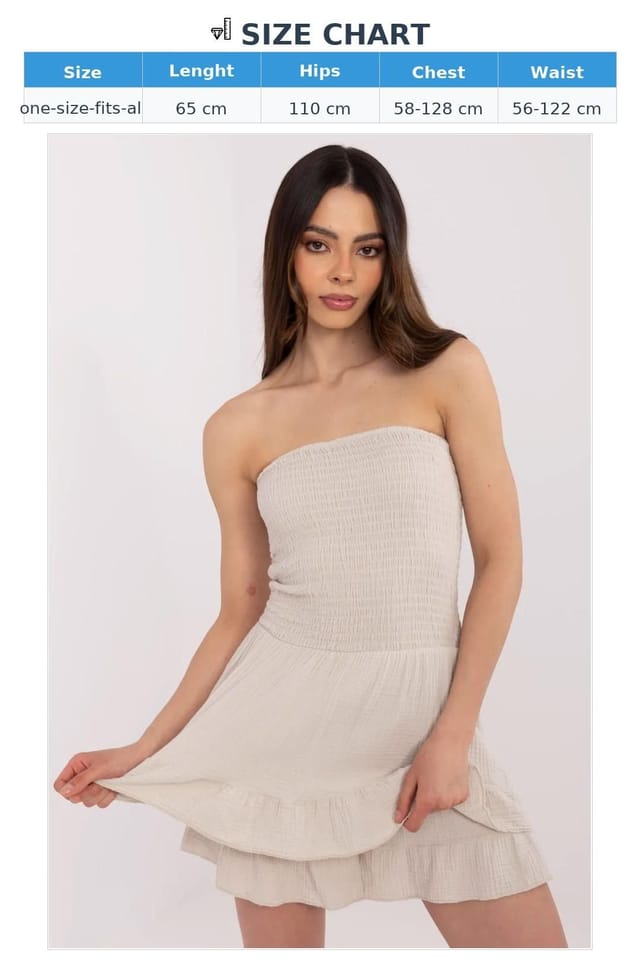 Love Lace Love Lace Women's Cotton Ruffle Sleeveless Jumpsuit for Summer in Beige - 3