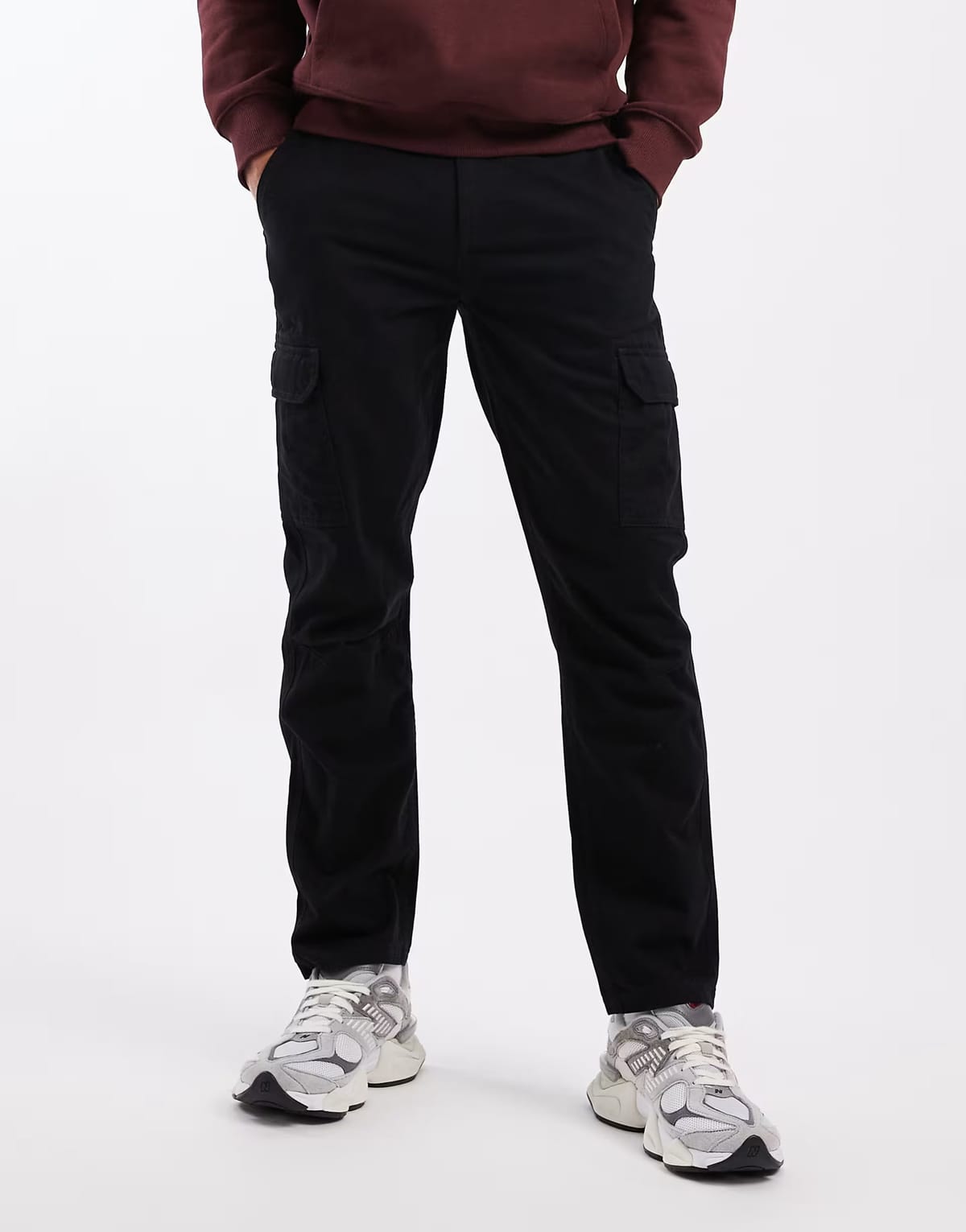 ASOS New Look cargo trousers in black - 1