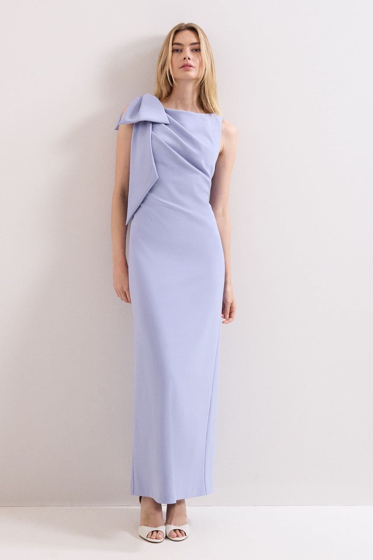 Phase Eight Phase Eight Women's Alana Bow Maxi Dress in Baby Blue