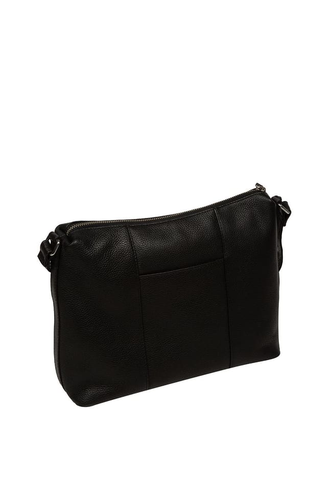 Cultured London Cultured London Women's 'Sylvie' Leather Shoulder Bag in Black - 3