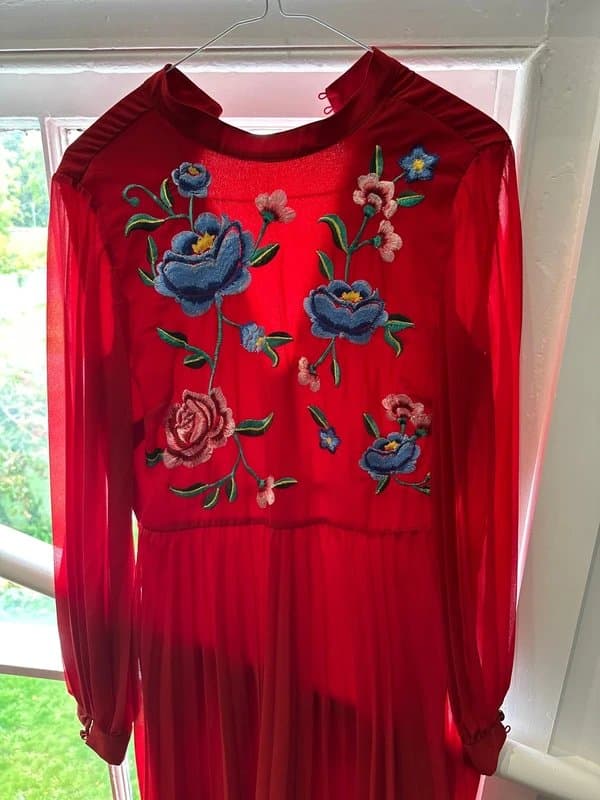 ASOS ASOS design red floral dress - size 10