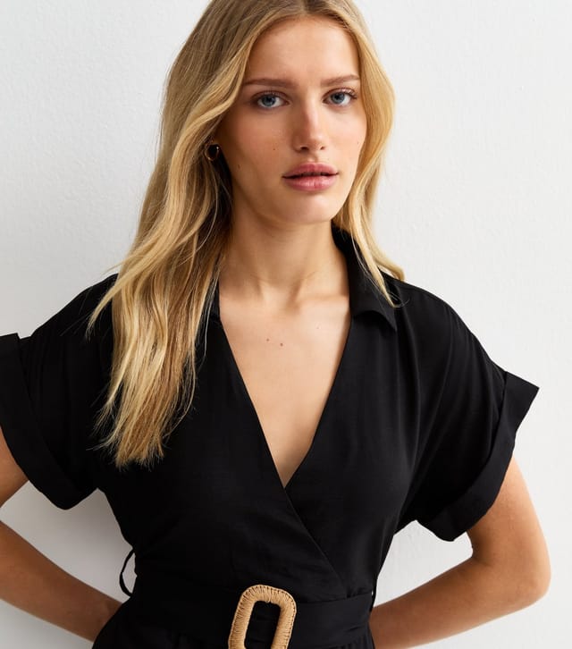 New Look Women's Black Tiered Belted Midi Dress New Look - 2