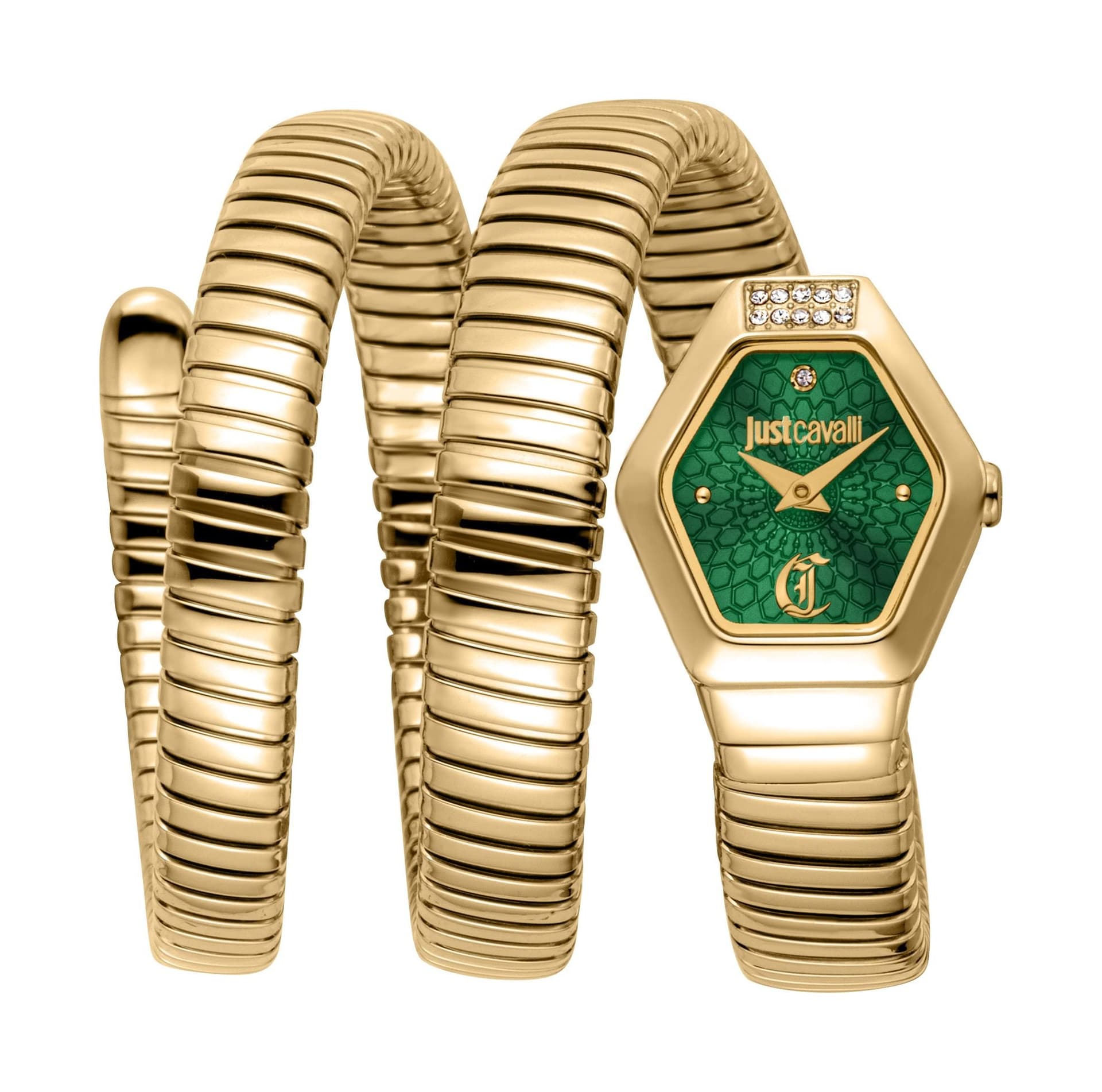 Just Cavalli Just Cavalli Women's Snake 316L Stainless Steel Gold Analogue Watch One Size