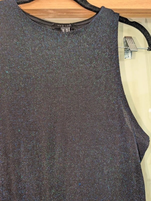 New Look Size 16. Blue & green sparkly bodysuit - 1