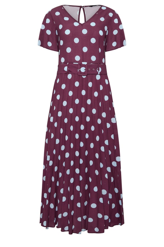 Star By Julien Macdonald Star by Julien Macdonald Women's Polka Dot Angel Sleeve Dress in Grape - 2
