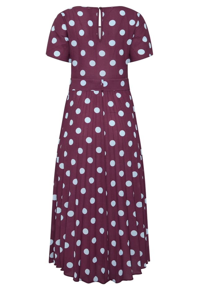 Star By Julien Macdonald Star by Julien Macdonald Women's Polka Dot Angel Sleeve Dress in Grape - 3