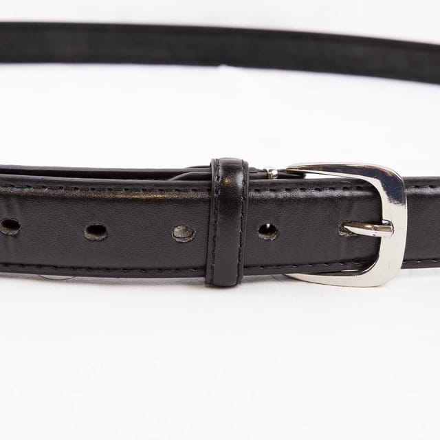 Woodland Leathers Woodland Leathers Men's Men's Leather Lined Classic Slim Belt 1 Inch in Black - 3