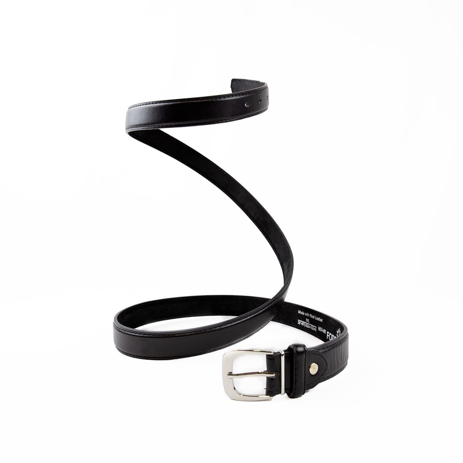 Woodland Leathers Woodland Leathers Men's Men's Leather Lined Classic Slim Belt 1 Inch in Black - 4